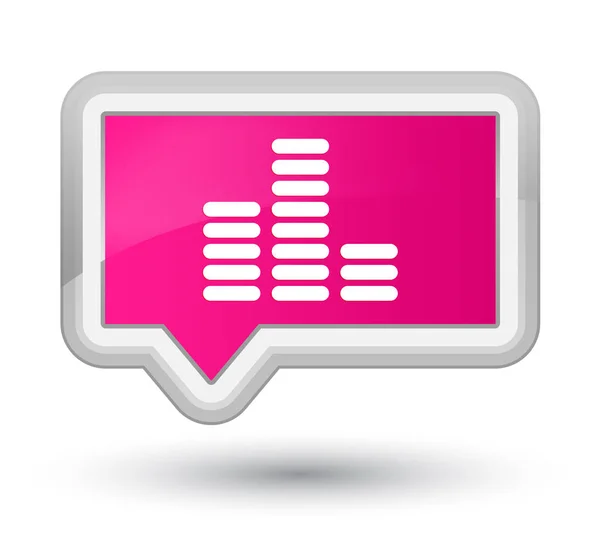 Equalizer ikon elsődleges rózsaszín banner gomb — Stock Fotó
