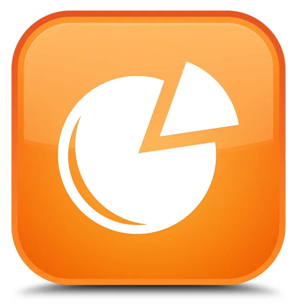 Піктограма графіка спеціальної помаранчевої квадратної кнопки — стокове фото