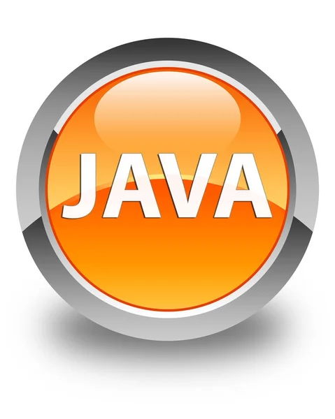 Java 光沢のあるオレンジ色の丸いボタン — ストック写真