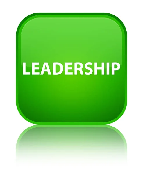 Leadership special green square button — Stock Photo, Image