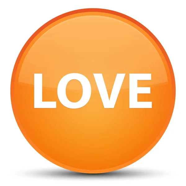 Szerelem különleges narancs kerek gomb — Stock Fotó