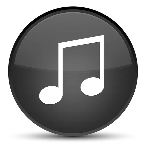 Icona musicale speciale pulsante rotondo nero — Foto Stock