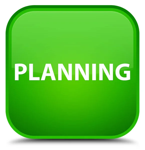 Planejamento botão quadrado verde especial — Fotografia de Stock