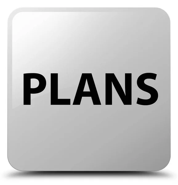 Plans white square button — Stock Photo, Image