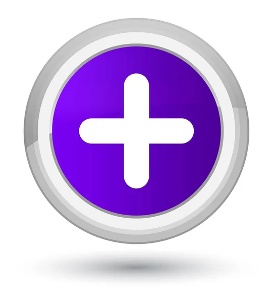 Plus icône bouton rond violet prime — Photo