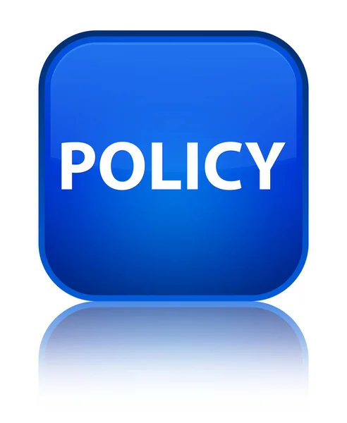 Policy special blue square button — Stock Photo, Image
