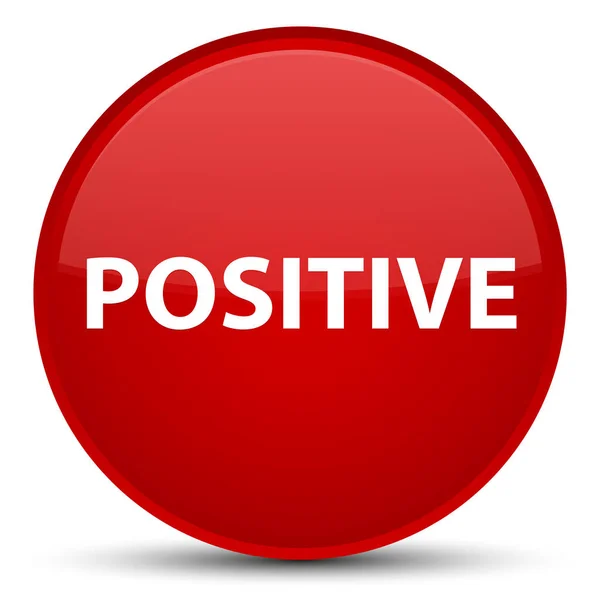 Positiver besonderer roter runder Knopf — Stockfoto