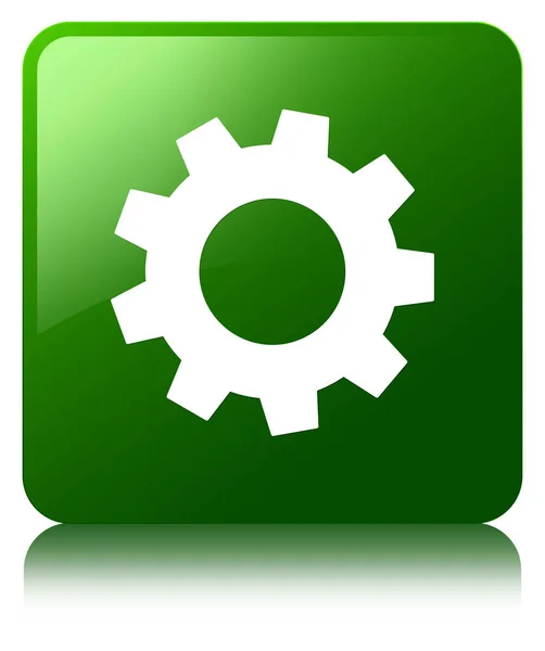 Prozess-Symbol grüne quadratische Taste — Stockfoto