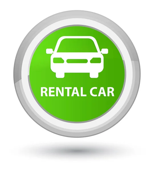 Rental car prime soft green round button — Stock Photo, Image