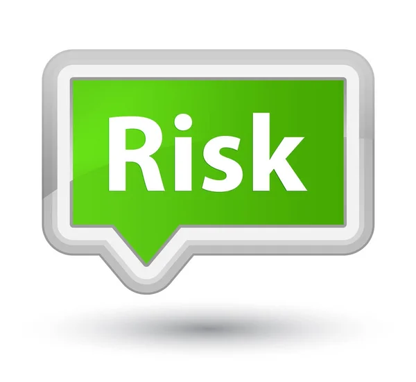 Risk prime soft green banner button — Stock Photo, Image