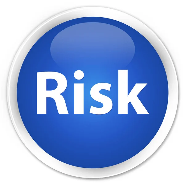 Risk premium blue round button — Stock Photo, Image