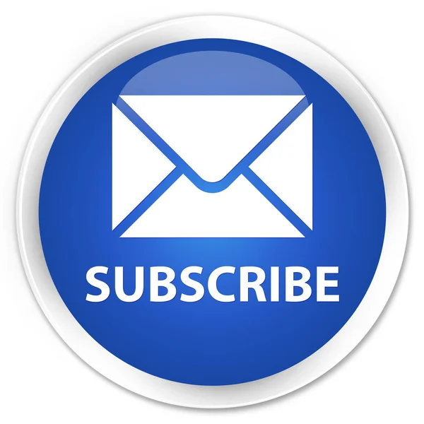 Assinar (ícone de e-mail) botão redondo azul prémio — Fotografia de Stock