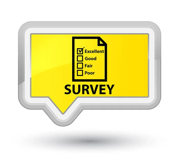 Survey (questionnaire icon) prime yellow banner button