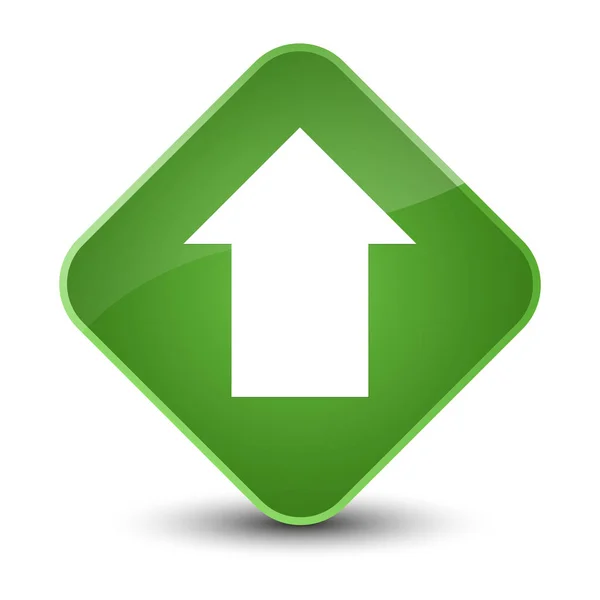 Subir icono de flecha elegante botón de diamante verde suave — Foto de Stock