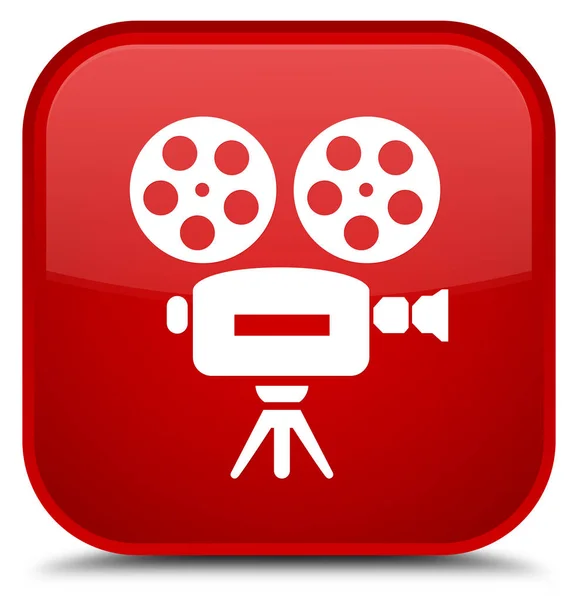 Videó kamera ikon különleges piros négyzet gomb — Stock Fotó