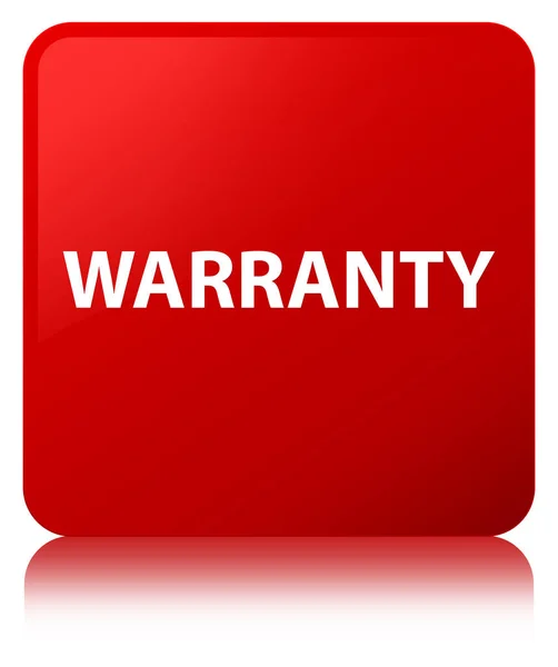 Warranty red square button — Stock Photo, Image