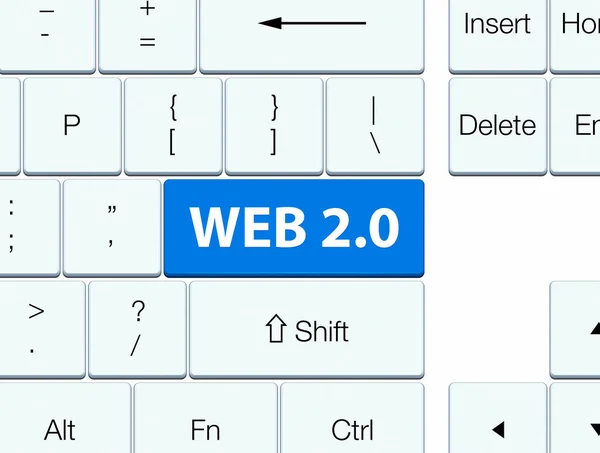 Web 2.0 青いキーボード ボタン — ストック写真