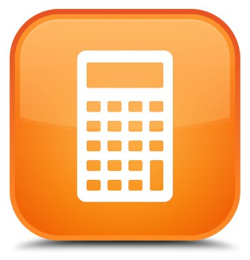 Hesap makinesi simge özel turuncu kare düğme
