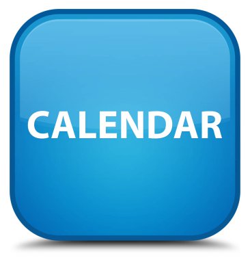 Takvim özel camgöbeği mavi kare düğme