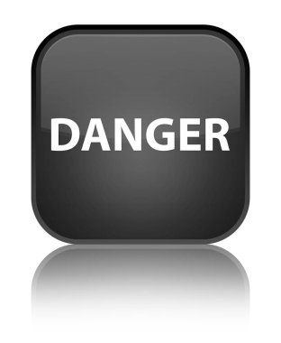 Tehlike özel siyah kare düğme