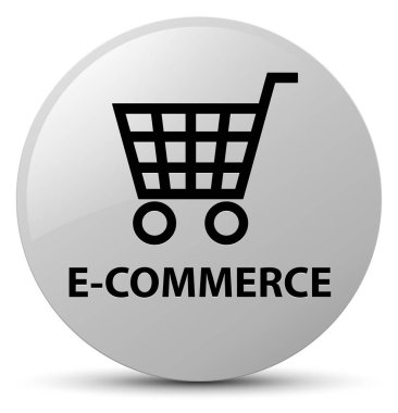 E-ticaret beyaz yuvarlak düğmesi