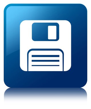 Disket simgesini mavi kare düğme