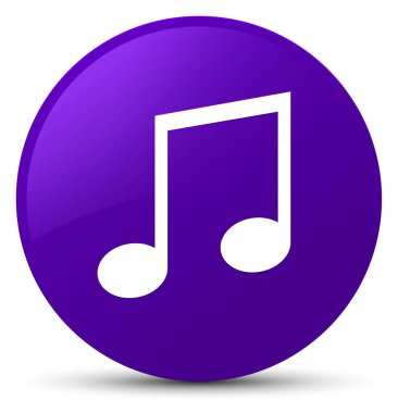 Müzik simgesini mor yuvarlak düğmesi