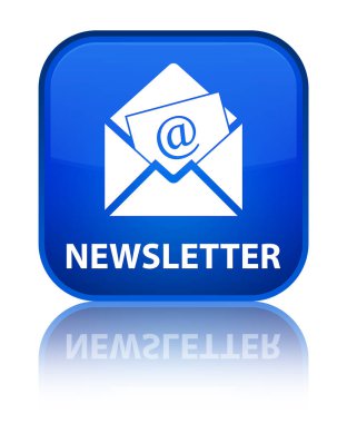 Bülten özel mavi kare düğme