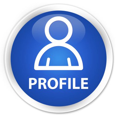 Profil (üye simgesi) sigorta primi mavi yuvarlak düğmesi