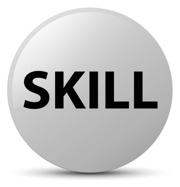 Beceri beyaz yuvarlak düğmesi