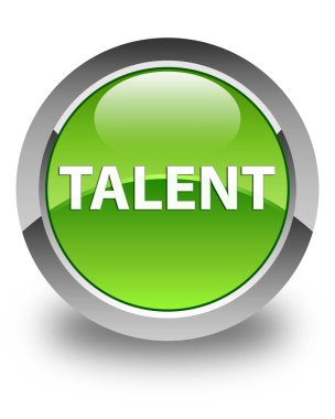 Yetenek parlak yeşil yuvarlak düğme