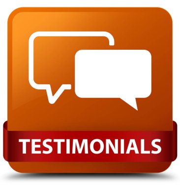 Referansları kahverengi kare düğme kırmızı kurdele orta