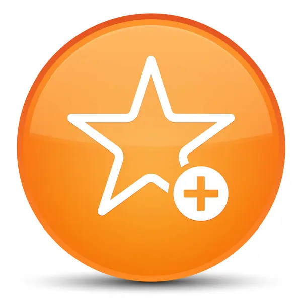 Adicionar ao ícone favorito botão redondo laranja especial — Fotografia de Stock