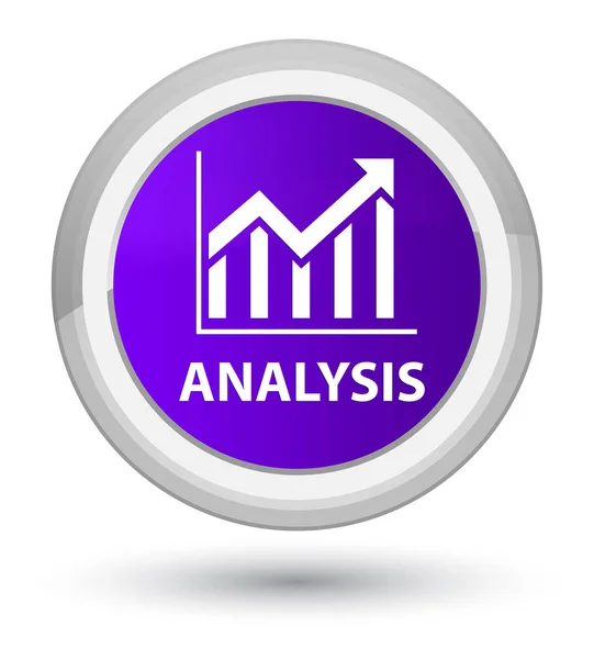 Analyse (Statistik-Symbol) lila Knopf — Stockfoto