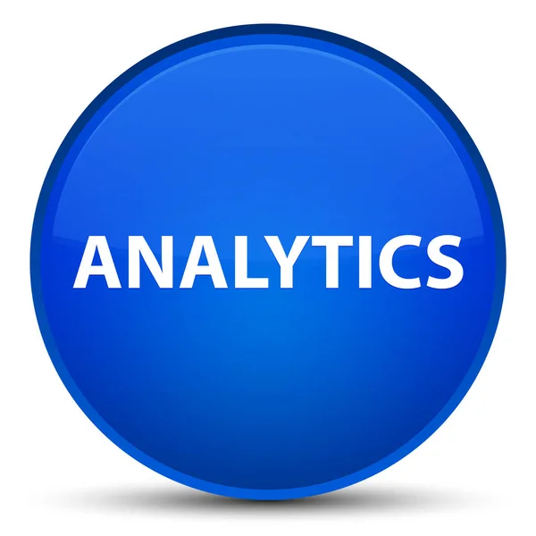 Analytics specjalne niebieski okrągły przycisk — Zdjęcie stockowe