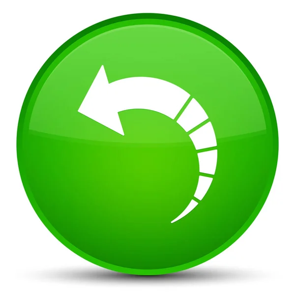뒤로 화살표 아이콘 특별 한 녹색 라운드 버튼 — 스톡 사진