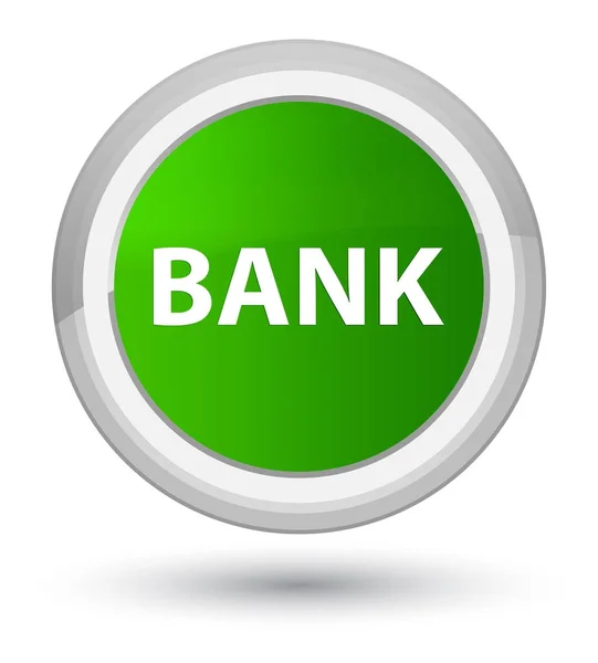 Banco primer botón redondo verde — Foto de Stock