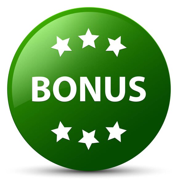 Значок бонуса зеленая круглая кнопка
