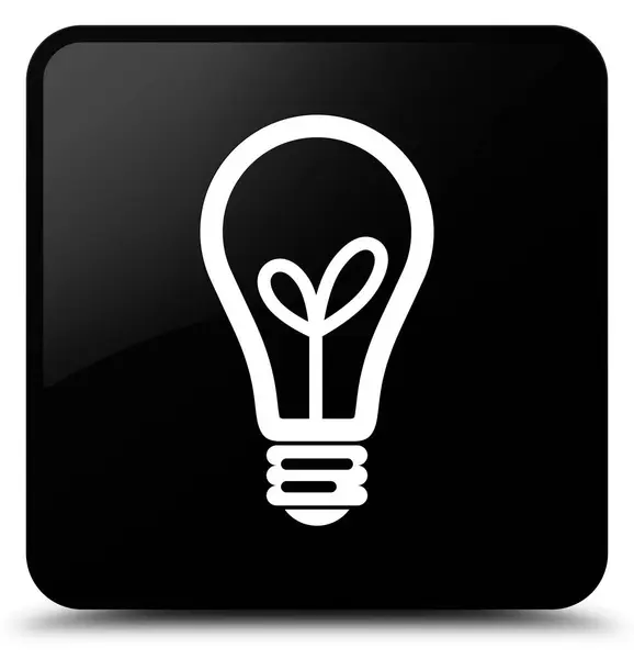 Lampensymbol schwarzer quadratischer Knopf — Stockfoto