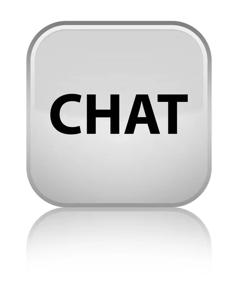 Chat special white square button — Stock Photo, Image