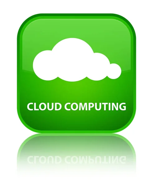 Cloud computing special green square button