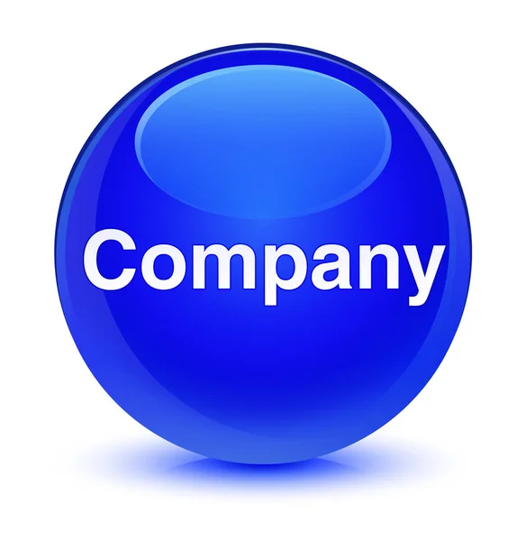 Empresa botão redondo azul vítreo — Fotografia de Stock
