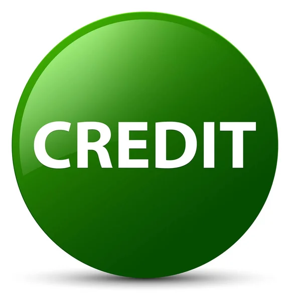 Credit groene ronde knop — Stockfoto