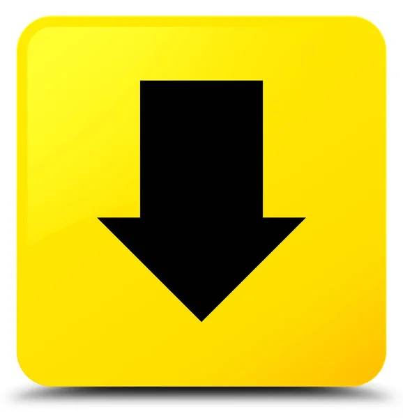 Download arrow icon yellow square button — Stock Photo, Image