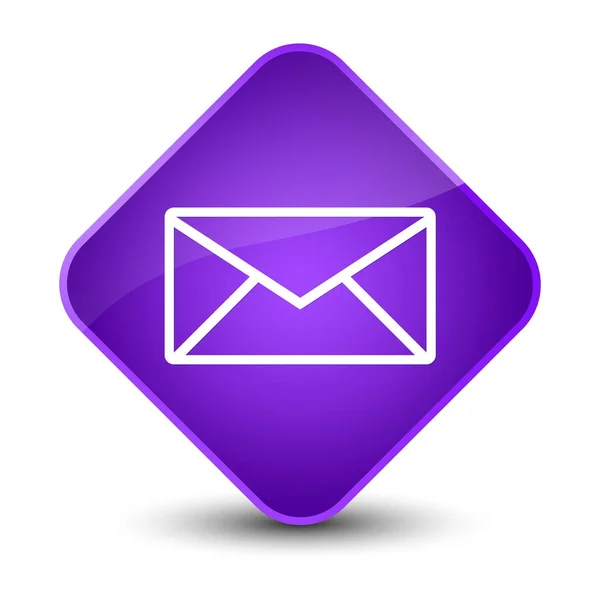 Значок електронної пошти елегантна фіолетова алмазна кнопка — стокове фото