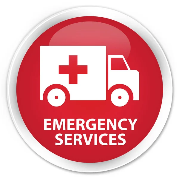 Emergency services premium red round button