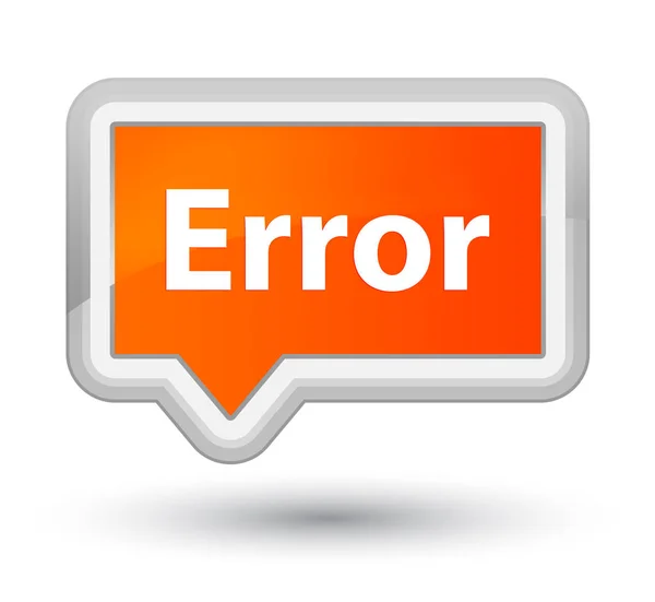 Error prime orange banner button — Stock Photo, Image