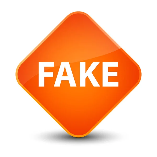 Fake elegant orange diamond button — Stock Photo, Image