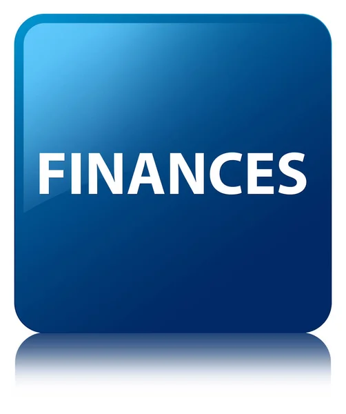 Finances blue square button — Stock Photo, Image