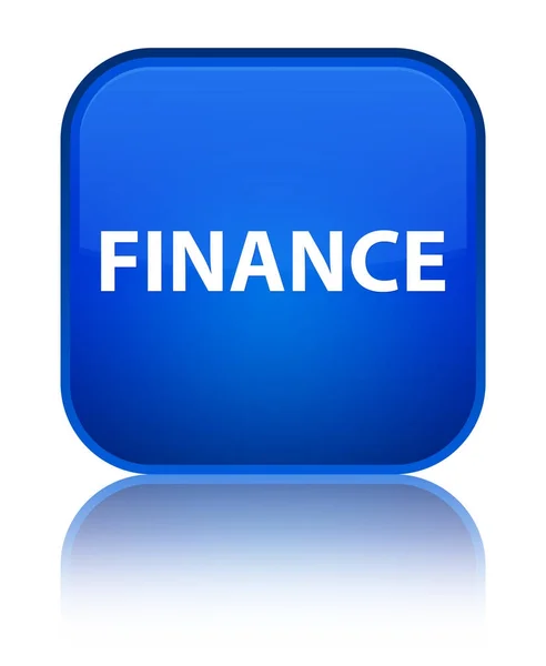 Finanzas botón cuadrado azul especial — Foto de Stock